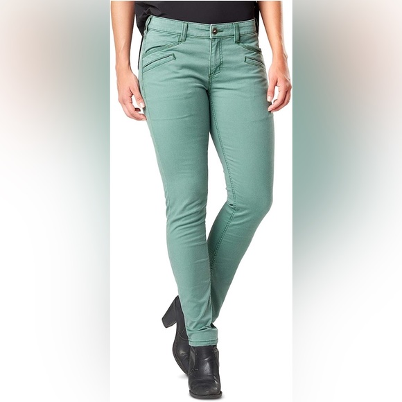 5.11 Tactical Denim - 5.11 Tactical Women’s Defender Pants. Size 2. Thyme green